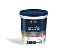 Bostik - Joint de Carrelage Prêt à l'Emploi - Mur et Plan de Travail - Joint en Pâte Blanc - Pôt de 1,5 kg