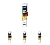 Bostik Mastic Colle de Fixation MSP 118 - Objets Lourds - Intérieur/Extérieur - Tous Supports - Prise Immédiate en 5 Secondes - Formule Hybride Polymère - Solvant - Couleur : Blanc - 290 ml (Lot de 4)