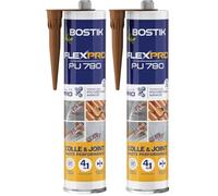 BOSTIK Mastic Colle et Joint Flexpro PU 790 Marron - 300 ml (Lot de 2)