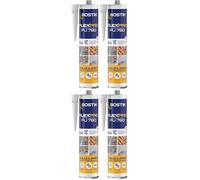 Bostik Mastic Colle Flexpro PU 790 - Colle et Jointe Tous Matériaux - Multi-Usages - Intérieur/Extérieur et Milieux Humides - Formule Polyuréthane Haute Performance - Couleur : Blanc - 300 ml