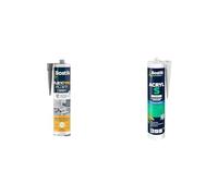 Bostik Mastic Colle Flexpro PU811 - Colle et Jointe Tous Matériaux - Multi-Usages & 310.11418 - Mastic Acryl S Maconnerie/Peinture - 310 ml - Blanc