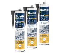 Bostik Mastic Colle Flexpro PU811 - Colle et Jointe Tous Matériaux - Multi-Usages - Intérieur/Extérieur et Milieux Humides - Formule Polyuréthane Haute Performance - Couleur : Noir - 300 ml (Lot de 3)
