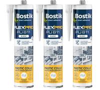 Bostik Mastic Colle Flexpro PU811 - Colle et Jointe Tous Matériaux - Multi-Usages - Intérieur/Extérieur et Milieux Humides - Formule Polyuréthane Haute Performance - Couleur : Blanc - 300 ml