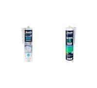 Bostik Mastic d’Étanchéité Joint Parfait Salle de Bain - Jointe Tous Matériaux & 310.11418 - Mastic Acryl S Maconnerie/Peinture - 310 ml - Blanc