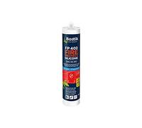 Bostik Mastic d'étanchéité résistant au feu FP 402 FIRE PROTECT SILICONE, Usage Intérieur/Extérieur, Noir, cartouche de 280ml