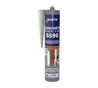 Bostik Mastic d'étanchéité S590 – 4 en 1 Intérieur/Extérieur Gris 300 ml