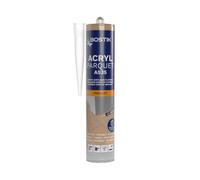 Bostik Joint Acryl Parquet - Erable Pin Frêne - Mastic Colle Acrylique Spécial Parquet - Finition Pour Parquet et Sols Stratifiés - Séchage rapide - Ponçable & Compatible Tous Vernis - 300 ml