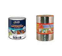 Bostik Membrane d'Étanchéité Waterstop - Jointe, Colle, Rebouche - Réparation de Fuites, Infiltrations, Fissures - Tous Matériaux & SIKA multiseal alu 150 mm x 3 m, Aluminium, 150 mm x 3 m