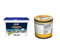 Bostik Membrane d'Étanchéité Waterstop - Jointe, Colle, Rebouche - Réparation de Fuites & Sika Multiseal Gris-vert (RAL 7009), Bande d'étanchéité autocollante résistante à la déchirure