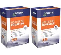 Bostik - Mortier de Réparation - Intérieur et Extérieur - Sol Et Mur - Scellement courant -1 kg (Lot de 2)