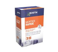 Bostik - Mortier Rapide - Mortier de Montage - Sol et Mur - Intérieur et Extérieur - Prise 10 Minutes - Sans Retrait - Couleur : Beige - 1 Boîte 1,5 kg