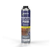Bostik Mousse Expansive Polyuréthane Pistolable P995 FOAM'N'FILL LOW MDI | Excellente Isolation Thermique et Acoustique - Jaune - Aérosol Pistolable 700 ml