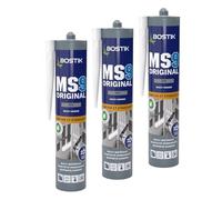 Bostik MS9 ORIGINAL - Mastic Multi Usages pour Jointer et Coller - Intérieur et Extérieur - Gris - Cartouche de 300ml (Lot de 3)