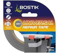 Bostik Ruban adhésif de réparation universel | Gris | Ruban adhésif solide parfait pour tout substrat | Facile à déchirer | Utilisation intérieure uniquement | Rouleau de 50 mm x 20 m
