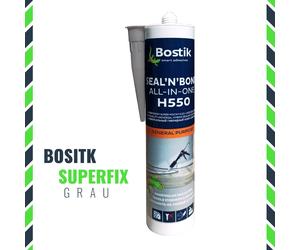 BOSTIK Seal'N'Bond H550 Colle de montage 290 ml grise
