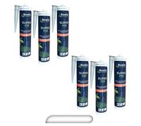 Bostik Superfix 290 ml Blanc - Lot de 6 (Mastic-colle Hybride Élastique)