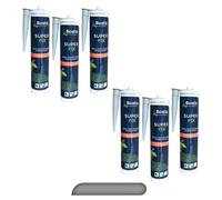 BOSTIK SUPERFIX 290 ml Gris - Lot de 6 Mastic-colle Hybride Élastique