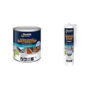 Bostik Waterstop Membrane d'Etanchéité Mulit-travaux Gris - Pot de 1kg & Waterstop Membrane d'étanchéité - Coloris gris, Cartouche 290ml