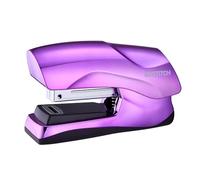 Bostitch Agrafeuse de bureau robuste, capacité de 40 feuilles, sans blocage, demi-bande, se tient dans la paume de la main, idéale pour la salle de classe, le bureau, violet métallisé
