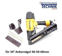 Bostitch cloueur d'ancrage MCN250-E 40-50-60mm pour clous d'ancrage 34° papier plast
