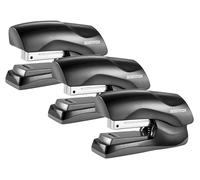 Bostitch Lot de 3 agrafeuses robustes de bureau, capacité de 40 feuilles, sans bourrage, demi-bande, tient dans la paume de votre main, pour salle de classe, bureau ou bureau, noir
