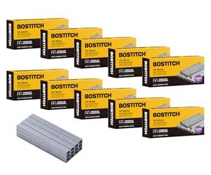 Bostitch Office Lot de 10 agrafes standard, longueur 6,35 mm, agrafes à bande complète, 210/bande, 5000 par boîte