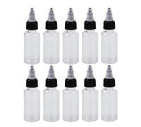Boston Dispensing Squeeze Bottles, Lot de 20 bouteilles rondes en plastique PET avec bouchon torsadé, Distributeur Boston vide pour glaçage, décoration de biscuits, sauces, condiments, 30 ml