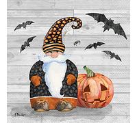 Boston International IHR Lot de 20 serviettes en papier 3 plis Motif nain d'Halloween
