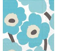 Boston International IHR Marimekko Serviettes en papier pour cocktail Serviette de table 6.5" x 6.5" Unikko Turquoise