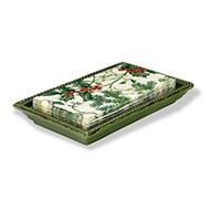 Boston International Octobre Hill en céramique Serviette d'invité Caddy/Tray, Vert