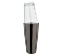 Boston Shaker à cocktail - Acier inoxydable, GMB, noir bronze avec verre mélangeur américain original, 28 oz