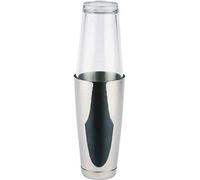 Boston Shaker, gobelet de 700 ml + verre de 400 ml, convient pour les aliments, lavable au lave-vaisselle, shaker à cocktail élégant, acier inoxydable poli