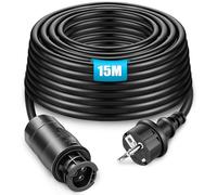 BOSYTRO Câble BC-01 15M, Connecteur BC-01 vers Prise Schuko, Câble de Connexion pour Balkonkraftwerk Betteri BC01 Convient à Une Grande variété de Micro-onduleurs