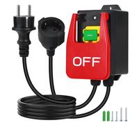 BOSYTRO Nouvelle Version Interrupteur Monophasé 220V,Commutateur à Bouton Poussoir,Interrupteur de Sécurité avec Cordon d'alimentation 1.6m pour Une Coupure Rapide de l'alimentation