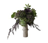 Botané Bouquet artificiel Aubergine Bloom Calla-hortensia-protée royale. 106 cm. 12 pièces