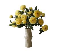 Botané Bouquet artificiel de pivoines Large. jaune 7 pcs