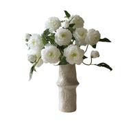 Botané Bouquet artificiel de pivoines Medium. blanc 5 pcs