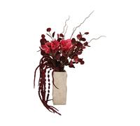 Botané Bouquet artificiel Deep Bloom Amaryllis. eucalyptus. amarante. branches. 120 cm