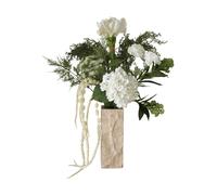Botané Bouquet artificiel Frosted Garden Amaryllis. hortensia. œillets. amarante. 90 cm