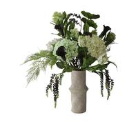 Botané Bouquet artificiel Moonlit Garden Hortensia-tulipe perroquet-calla. 106 cm. 17 pièces