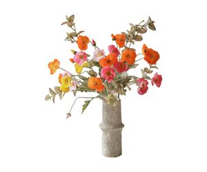 Botané Bouquet artificiel Poppy Spritz Vallmo-eucalyptus 10 pcs