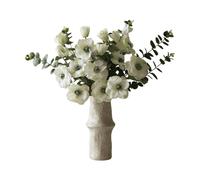 Botané Bouquet artificiel White Satin Anemon-eucalyptus 9 pcs