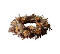 Botané Couronne de fleurs Golden Meadow Wreath Hortensia-herbe séchée-fougère-oreilles de lièvre. Ø40 cm