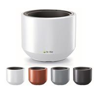 botle Grand pot de fleurs XXL - 82 l - Forme ronde - Diamètre : 57 cm - En plastique massif - Moderne - Hauteur : 47 cm - Blanc mat - Avec un insert de 56 l - Résistant aux intempéries - Pot intérieur