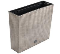 botle Jardinière de Balcon - 58 x 18 x 50 cm - Aspect rotin Moka