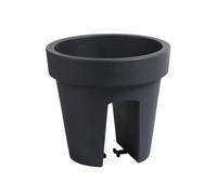 Botle Jardinière De Balcon Ovale Anthracite 24,5 Cm Balconière À Balustrade De 6 Mm Pot De Fleur À Suspendre Cache Pot À Accrocher Multicolore