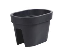 Botle Jardinière De Balcon Ovale Anthracite 39,5 Cm Balconière À Balustrade De 6 Mm Pot De Fleur À Suspendre Cache Pot À Accrocher Multicolore