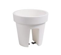 Botle Jardinière De Balcon Ovale Blanc 24,5 Cm Balconière À Balustrade De 6 Mm Pot De Fleur À Suspendre Cache Pot À Accrocher Multicolore