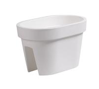Botle Jardinière De Balcon Ovale Blanc 39,5 Cm Balconière À Balustrade De 6 Mm Pot De Fleur À Suspendre Cache Pot À Accrocher Multicolore