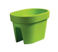 botle Jardinière de Balcon Ovale Lime 39,5 cm Balconière à balustrade de 6 mm pot de fleur à suspendre cache pot à accrocher